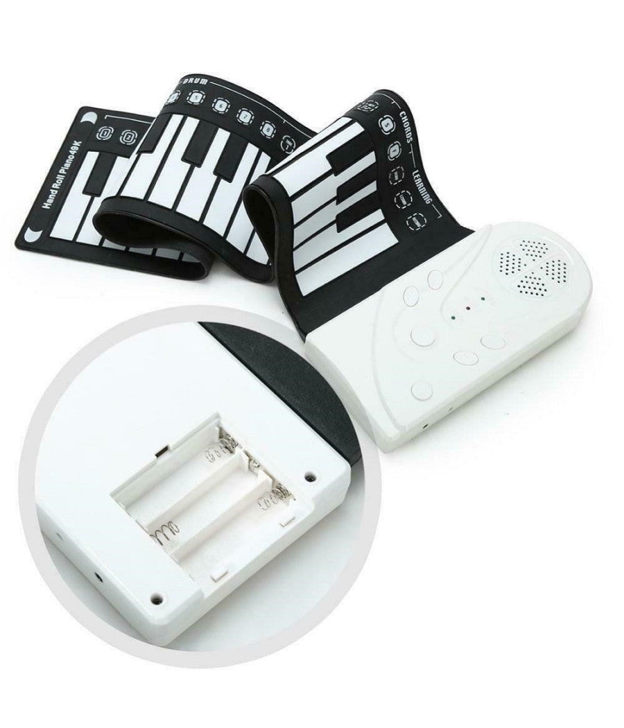 Tastiera Pianola Elettronica Pianoforte Musicale Pieghevole 49 Tasti Q-gq001         