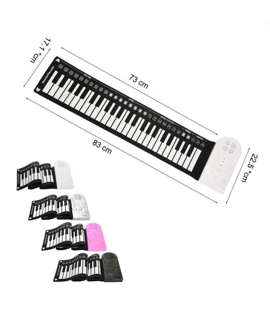 Tastiera Pianola Elettronica Pianoforte Musicale Pieghevole 49 Tasti Q-gq001         