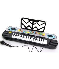 Tastiera Pianola Karaoke Con Microfono Effetti Musicali Melodie E Porta Spartito         