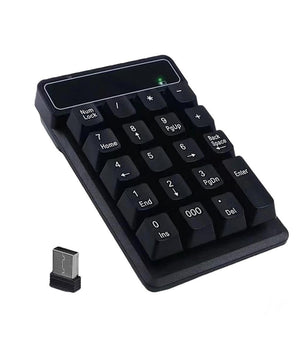 Tastierino Numerico Wireless 19 Tasti Con Ricevitore Bluetooth Usb Per Computer         
