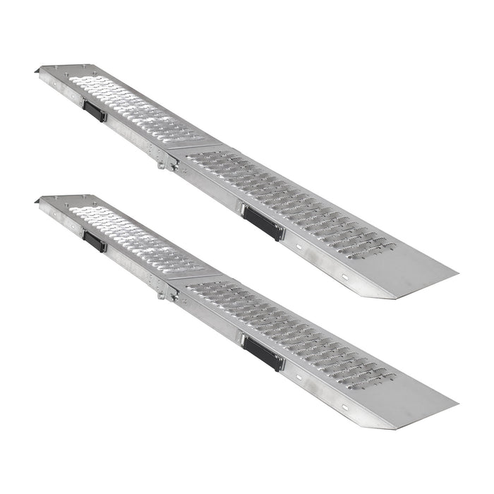 Coppia di 2 rampe da carico in acciaio con portata di 250kg/rampa e capacità cumulata di 500kg