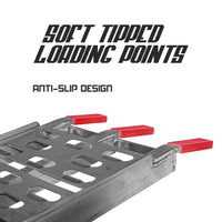 Taurus 500 - Rampa da carico auto e moto in Alluminio Portata Max 500Kg Lunghezza Max 2.2MT. Fornita supporti di sostegno ultra-resistenti cinghie di sicurezza.