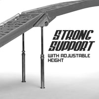 Taurus 500 - Rampa da carico auto e moto in Alluminio Portata Max 500Kg Lunghezza Max 2.2MT. Fornita supporti di sostegno ultra-resistenti cinghie di sicurezza.
