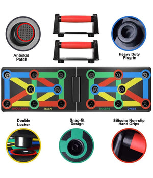 Tavola Attrezzo Allenamento Esercizi Con Maniglie Per Flessioni Multifunzionale         