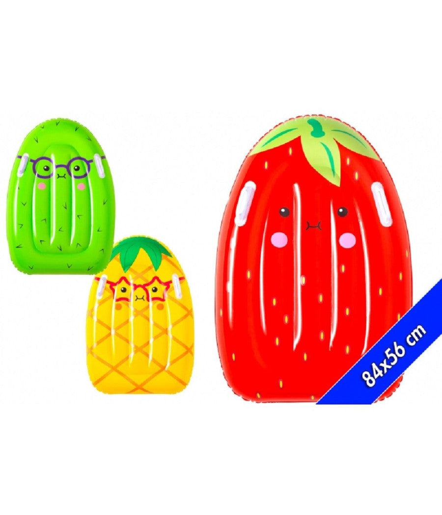 Tavola Nuoto Surf Tutti Frutti 84x56cm 3 Frutti Assortiti Fragola Kiwi Ananas 42049         