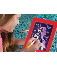 Tavoletta Con Pennarelli Al Neon 8 Effetti Luce Brillante Dare Vita Ai Disegni         