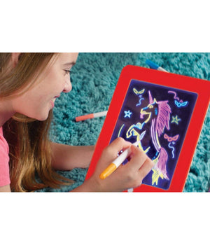 Tavoletta Con Pennarelli Al Neon 8 Effetti Luce Brillante Dare Vita Ai Disegni         