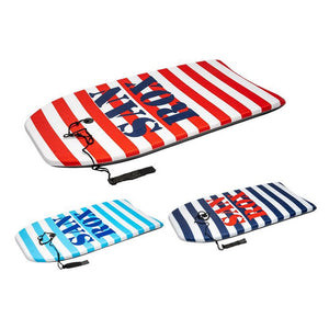 Trade Shop - Tavoletta Mare Eps 94cm Surf Bodyboard Stripe Righe Con Scritta Con Corda Caviglia 3501034 -
