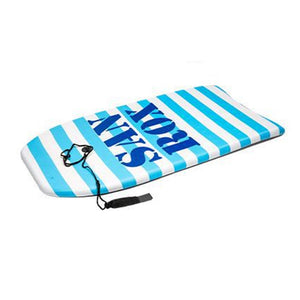 Trade Shop - Tavoletta Mare Eps 94cm Surf Bodyboard Stripe Righe Con Scritta Con Corda Caviglia 3501034 -