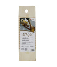 Tavoletta Rettangolare Legno Lavatoio Lavaggio A Mano Biancheria Viaggio 20x59cm         