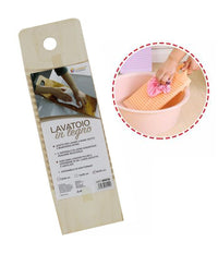 Tavoletta Rettangolare Legno Lavatoio Lavaggio A Mano Biancheria Viaggio 20x59cm         