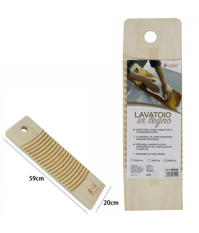 Tavoletta Rettangolare Legno Lavatoio Lavaggio A Mano Biancheria Viaggio 20x59cm         
