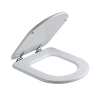 Tavoletta wc dedicata Dolomite Clodia in legno rivestito bianco con cerniere