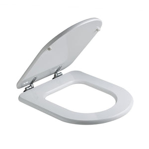 Tavoletta wc dedicata Dolomite Clodia in legno rivestito bianco con cerniere