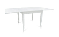 Tavolo con allunghe 90x90 libro bianco opaco (747) - Mobili 2G