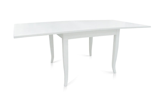 Tavolo con allunghe 90x90 libro bianco opaco (747) - Mobili 2G