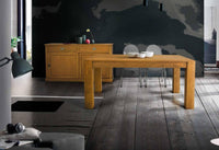 Tavolo allungabile in legno di rovere nodato misura l.140 p.90 h.77