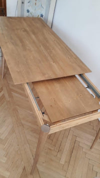 Tavolo allungabile in abete spazzolato naturale 140x85