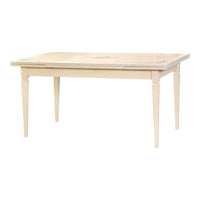 Tavolo 160x85 laccato avorio pennellato con decori - Mobili 2G