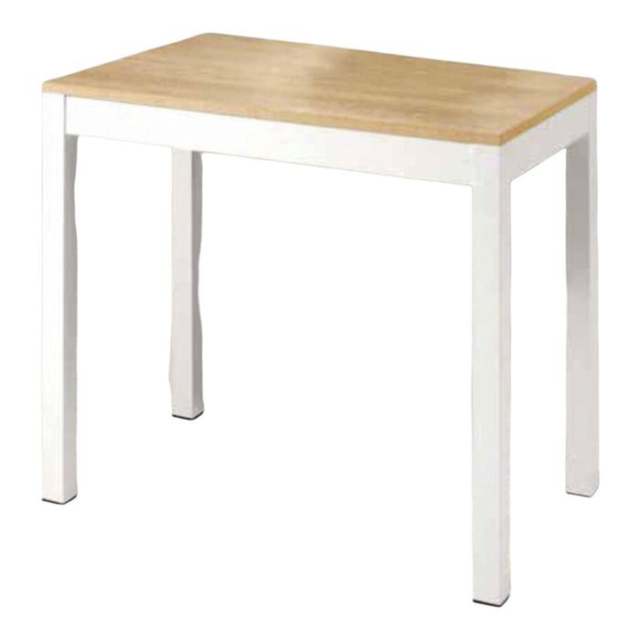 Consolle allungabile laminato rovere naturale/basamento bianco 90x50