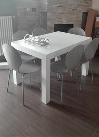 Tavolo rettangolare allungabile bianco misure l.160 p.90 h.77 (657) - Mobili 2G