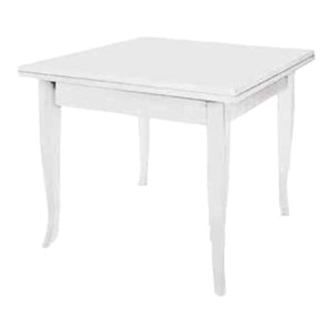 Tavolo con allunghe 90x90 libro bianco opaco (747) - Mobili 2G