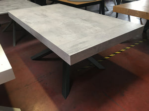 Tavolo big table nobilitato finitura beton l.160 p.90 h.77
