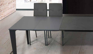 Tavolo in vetro grigio grafite allungabile misura l.160 p.90 h.77