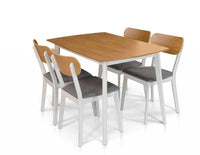 Tavolo fisso bicolore impiallacciato rovere misura l.120 p.75 h.75 - Mobili 2G