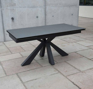 Tavolo big table piano vetro ceramica finitura pietra nera misura l.160 p.90 h.76(aperto 240 cm)
