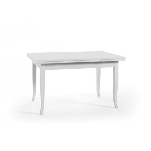 Tavolo con allunghe 140 x 80 bianco opaco