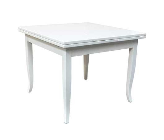 Tavolo con allunghe 90x90 libro bianco opaco (747) - Mobili 2G