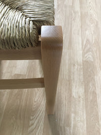 Set tavolo legno 80x80 + 4 sedie legno shabby naturale - Mobili 2G