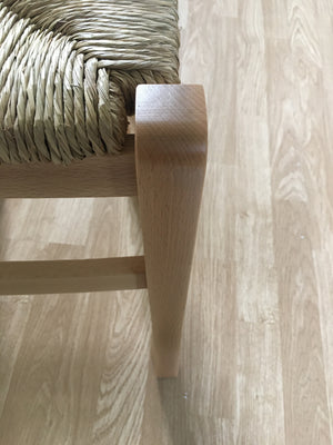 Set tavolo legno 80x80 + 4 sedie legno shabby naturale - Mobili 2G