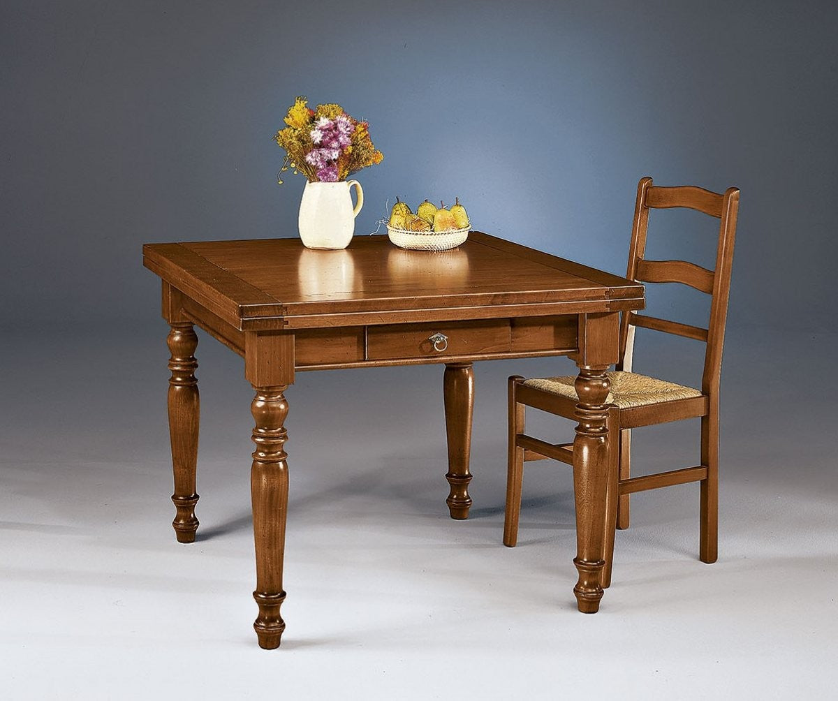 Tavolo allungabile legno massello l.100 p.100 h.78 - Mobili 2G