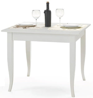 Tavolo fisso laccato bianco opaco (80x80)