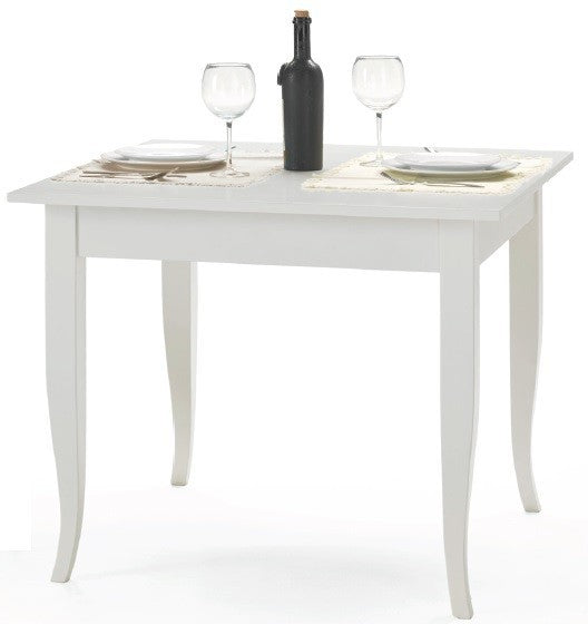Tavolo fisso laccato bianco opaco (80x80)