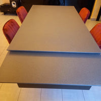 Tavolo big table piano vetro ceramica finitura pietra nera misura l.160 p.90 h.76(aperto 240 cm)