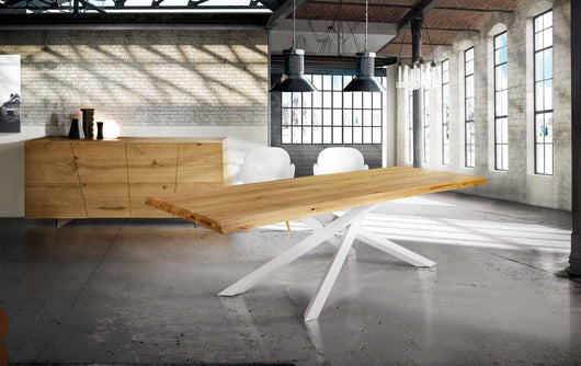 Tavolo big table fisso in rovere massello nodato spessore 6 cm. misura l.180 p.90 h.76 - Mobili 2G