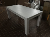 Tavolo rettangolare allungabile rovere laccato bianco l.160 p.90 h.78