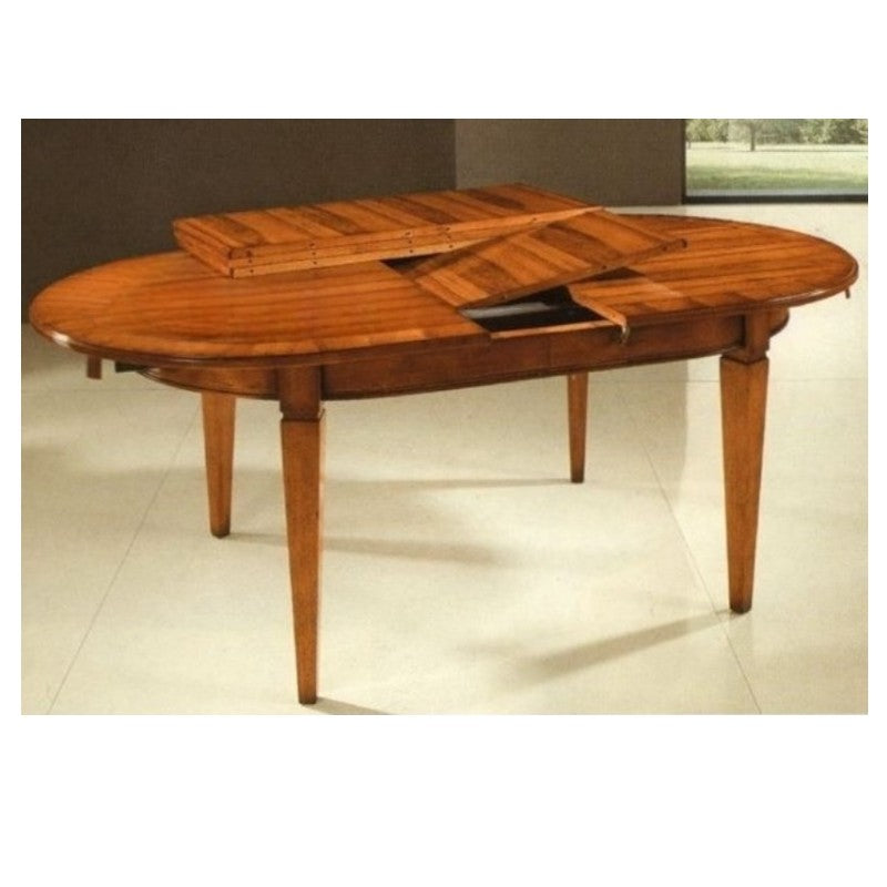 Tavolo ovale in legno allungabile l.160 p.100 h.78 - Mobili 2G
