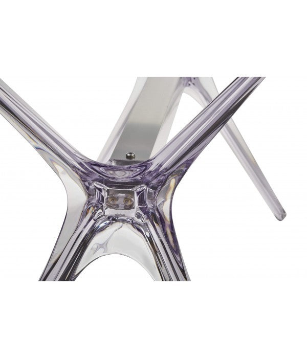 Tavolo in polipropilene trasparente e vetro trasparente l.120x h.76 p.80 - Mobili 2G