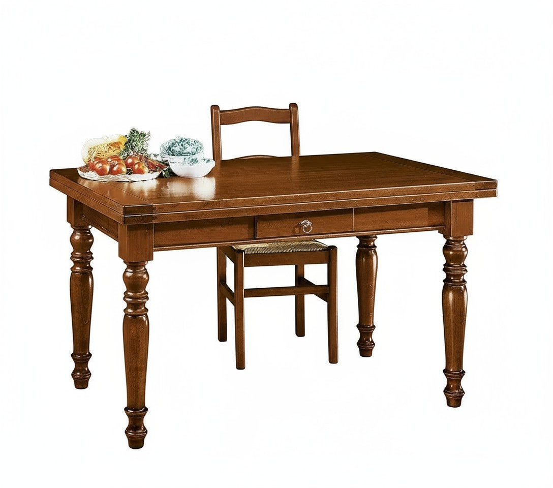 Tavolo allungabile legno massello l.140 p.80 h.78 - Mobili 2G