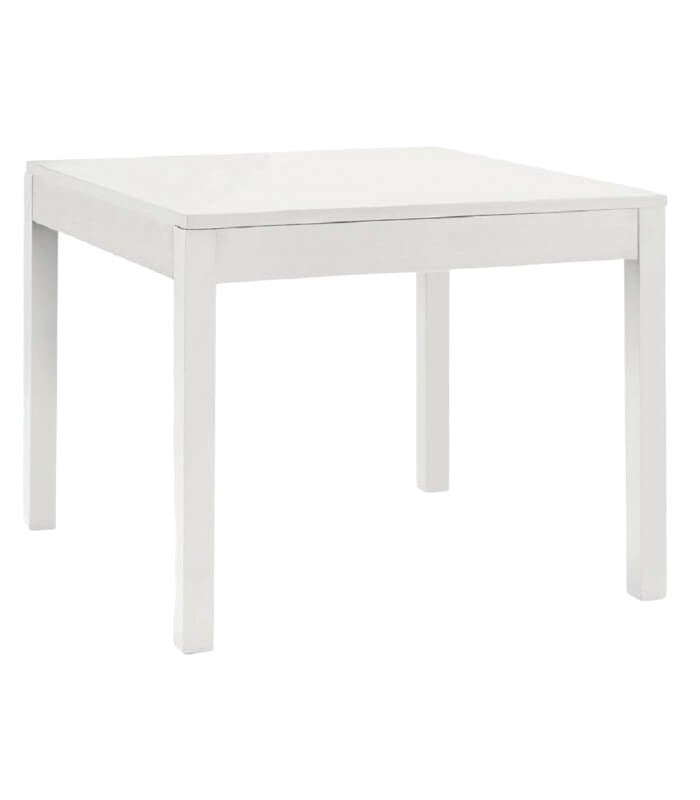 Tavolo con piano fisso (80x80) laccato bianco opaco
