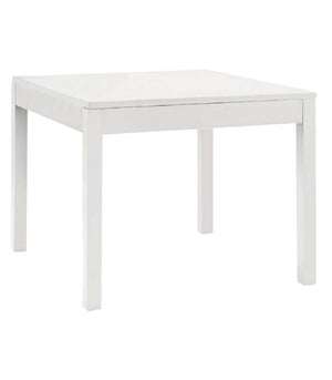 Tavolo con piano fisso (80x80) laccato bianco opaco