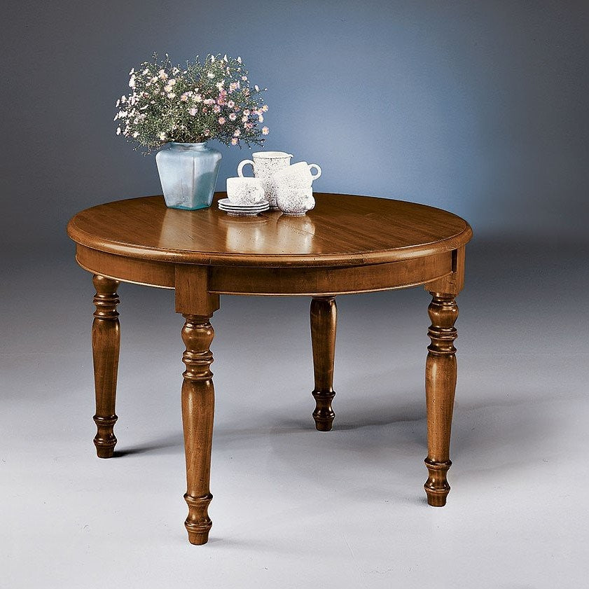 Tavolo rotondo allungabile legno massello 120 h.78 - Mobili 2G