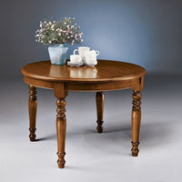 Tavolo rotondo allungabile legno massello 120 h.78 - Mobili 2G