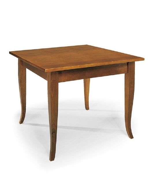 Set tavolo legno 80x80 + 4 sedie legno shabby naturale - Mobili 2G