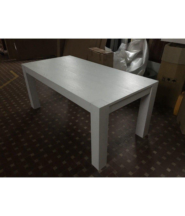 Tavolo rettangolare allungabile rovere laccato bianco l.180 p.90