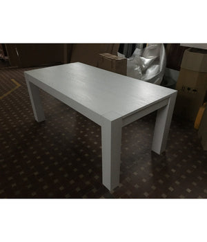 Tavolo rettangolare allungabile rovere laccato bianco l.180 p.90